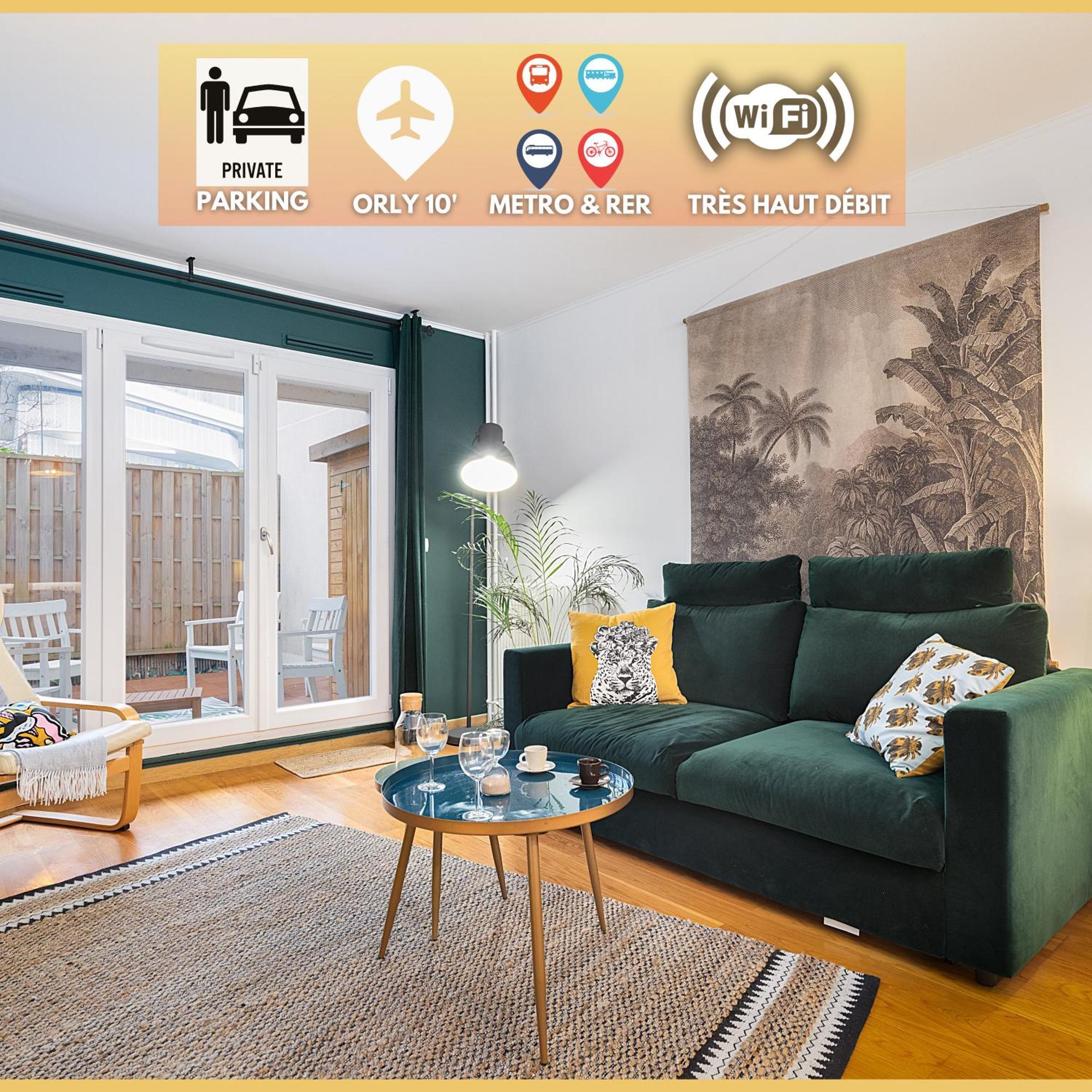 Apartmán Cosy'N Paris - Parking Secure - Metro 14 - Wifi - Terrace - Premium Bedding Gentilly Exteriér fotografie